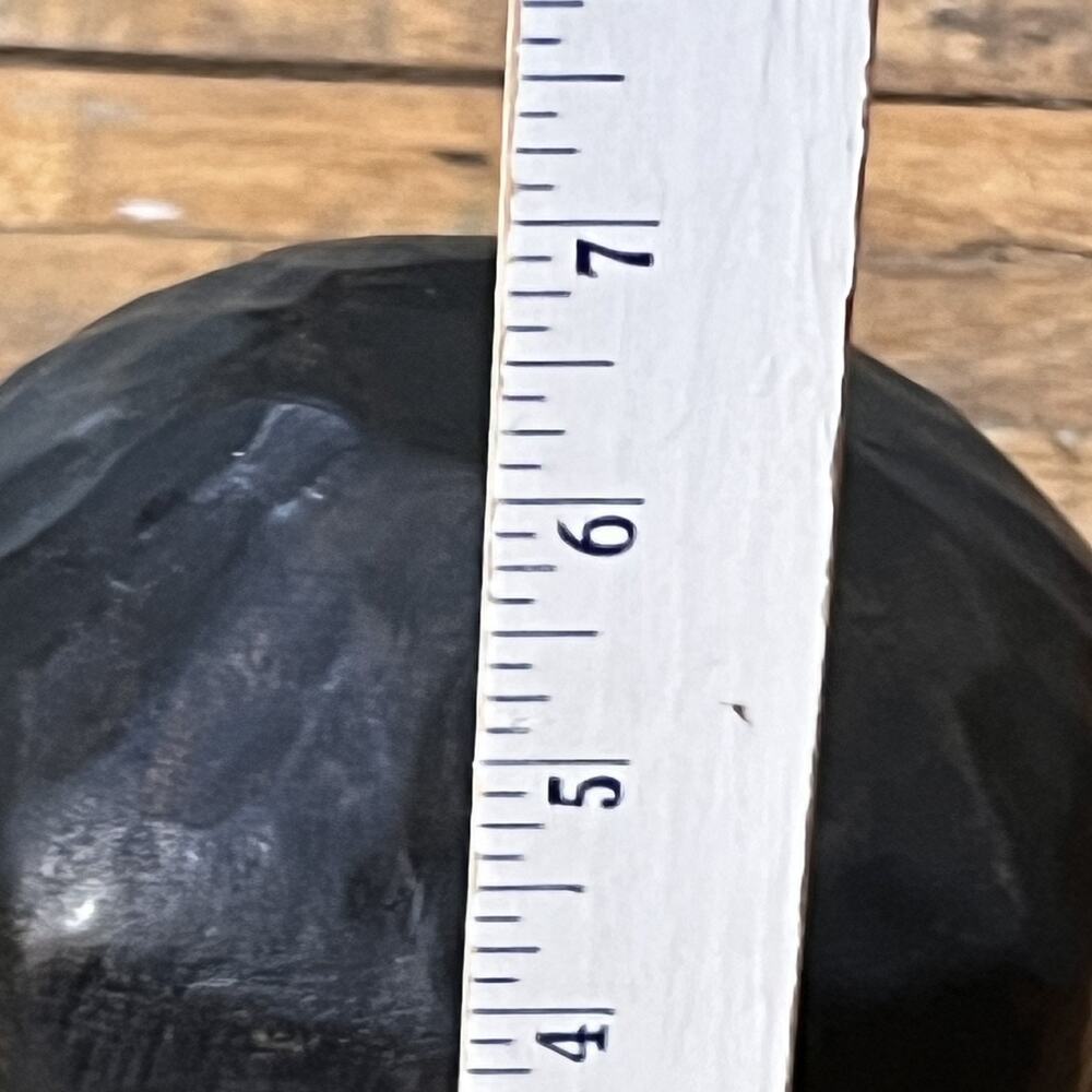 Threshold Studio McGee 5"Decorative Chiseled Wood Sphere Figurine Black - Picture 7 of 8